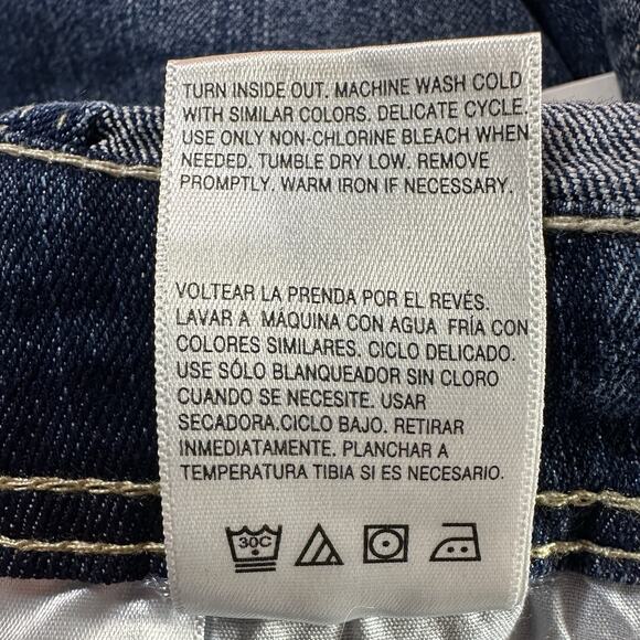 NEW Wallflower Overalls Sz Large Blue Crop Jeans Denim Pants Farmer Bib 33x26 - Picture 11 of 11